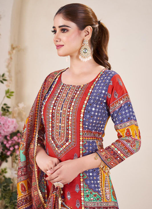 Multicolor MOST VIRAL PAKISTANI SUIT WITH DUPATTA SET