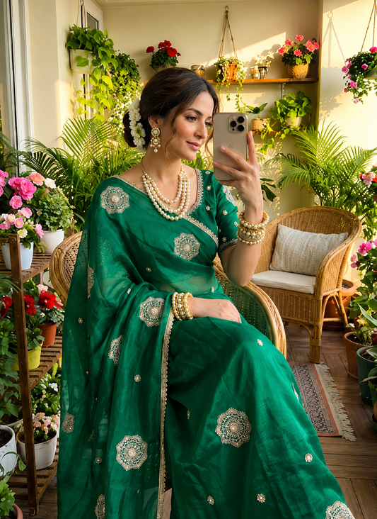 Zari Emerald Dream Saree