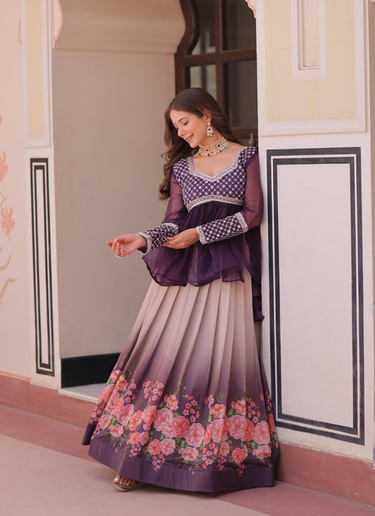 premium readymade lehenga choli collection Purple Colour