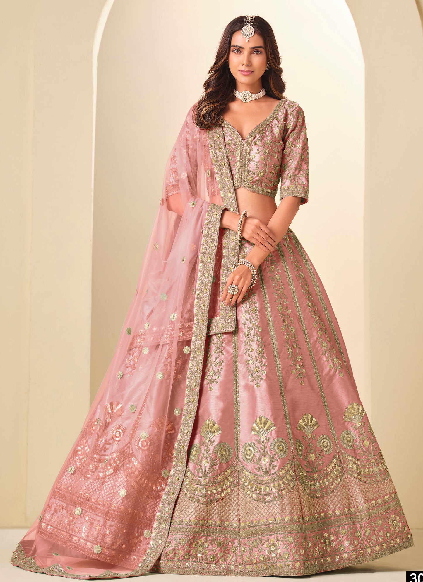 Art Silk Designer Lehenga Choli Collection Pink colour