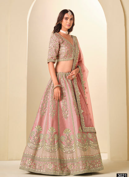 Art Silk Designer Lehenga Choli Collection Pink colour