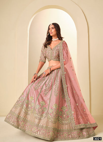 Art Silk Designer Lehenga Choli Collection Pink colour