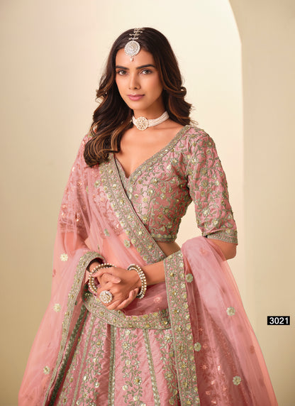 Art Silk Designer Lehenga Choli Collection Pink colour
