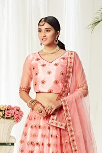 PINK DESIGNER PARTY WEAR LOOK HEAVY LEHENGA CHOLI WITH DUPATTA