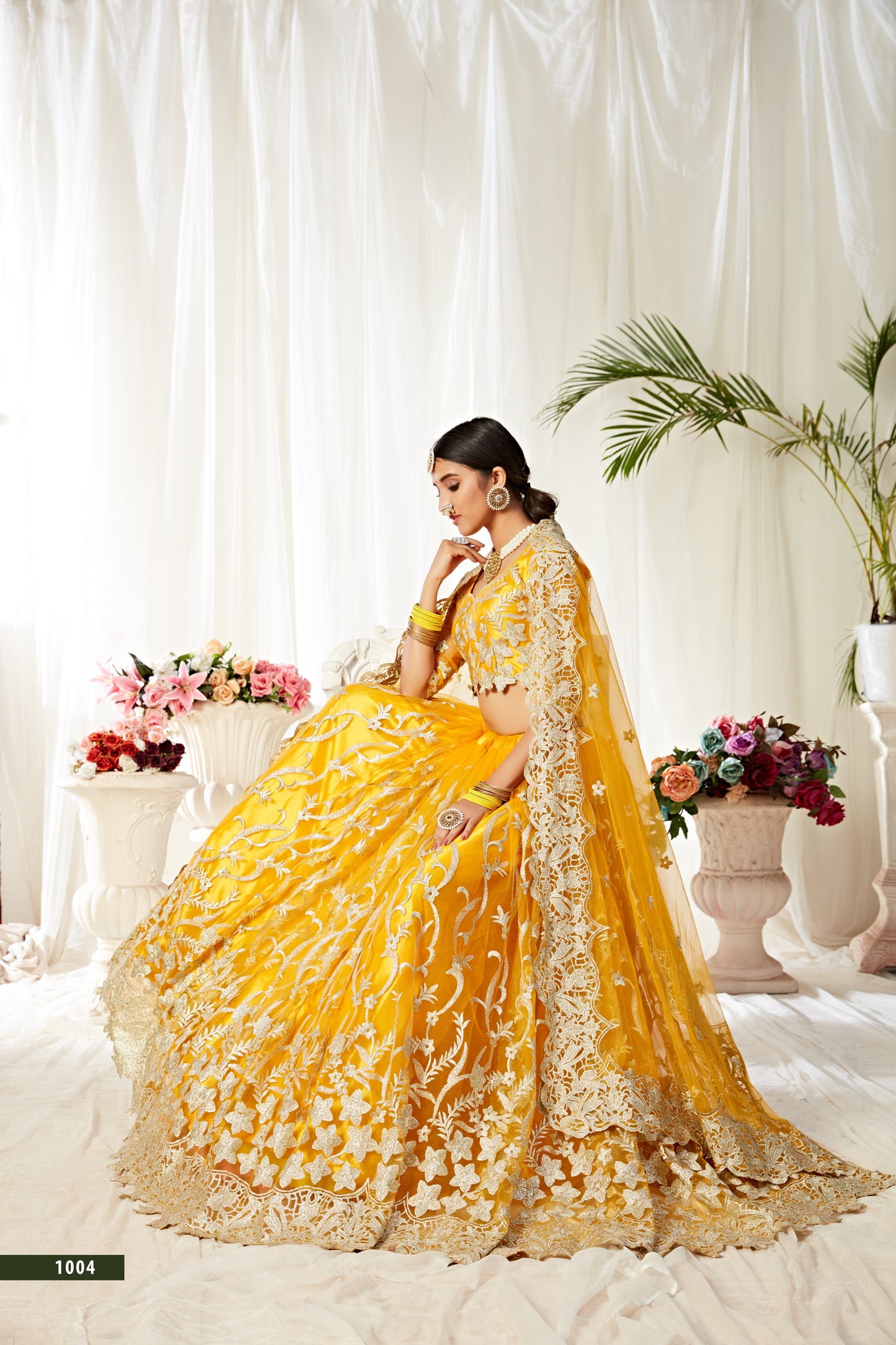 Marigold Majesty Embroidered Lehenga Set
