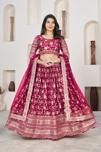 Fuchsia Pink Festive Designer Lehenga