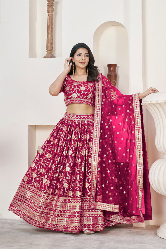Fuchsia Pink Festive Designer Lehenga