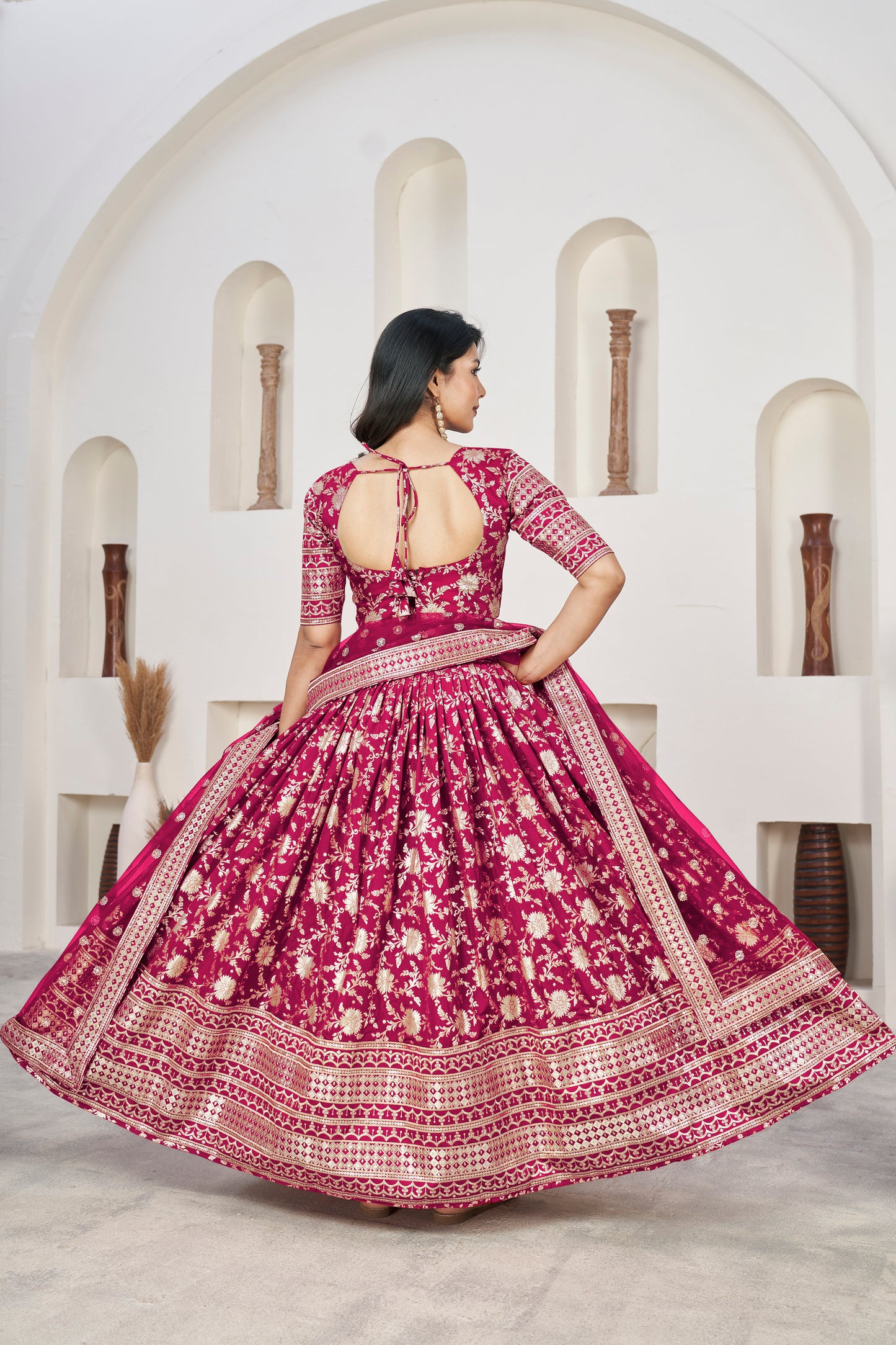 Fuchsia Pink Festive Designer Lehenga