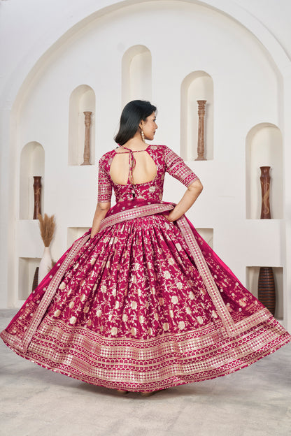 Fuchsia Pink Festive Designer Lehenga