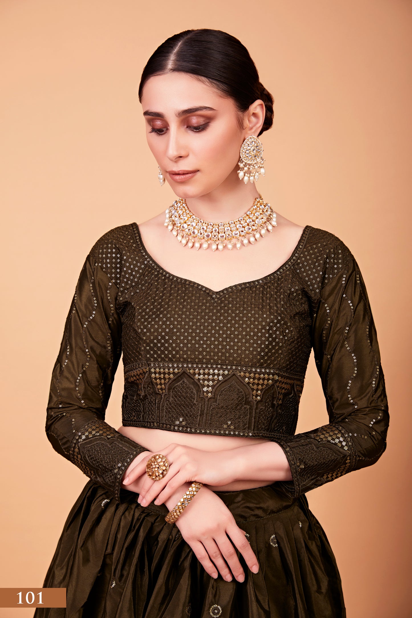 Olive Imperial Lehenga