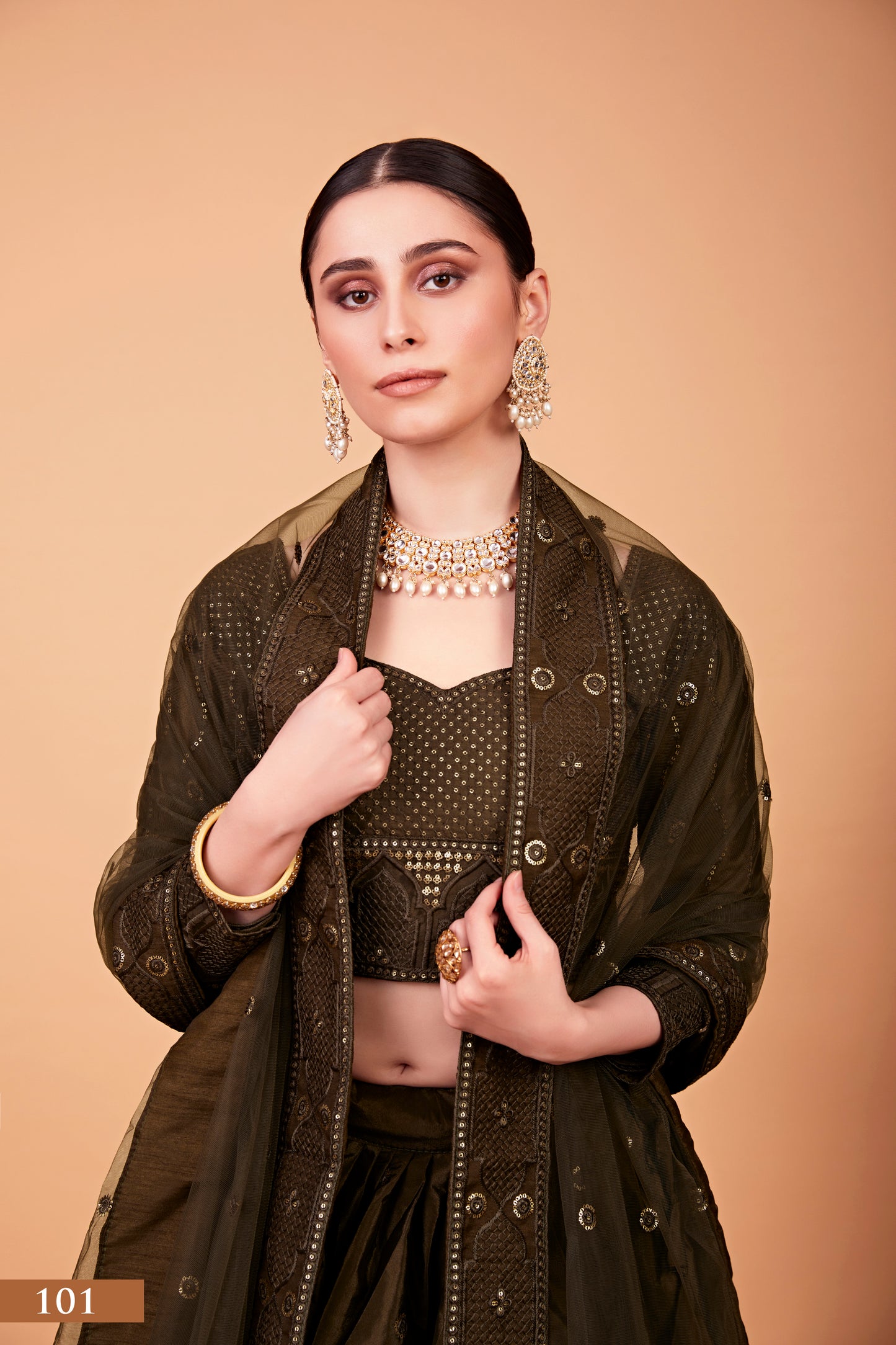 Olive Imperial Lehenga