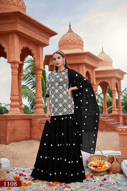 Noir Nights Black Sharara