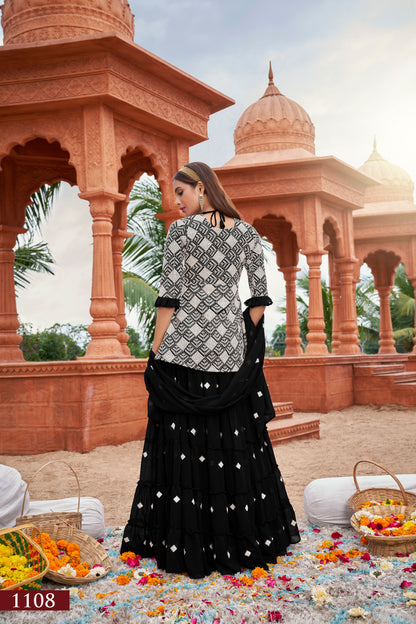 Noir Nights Black Sharara