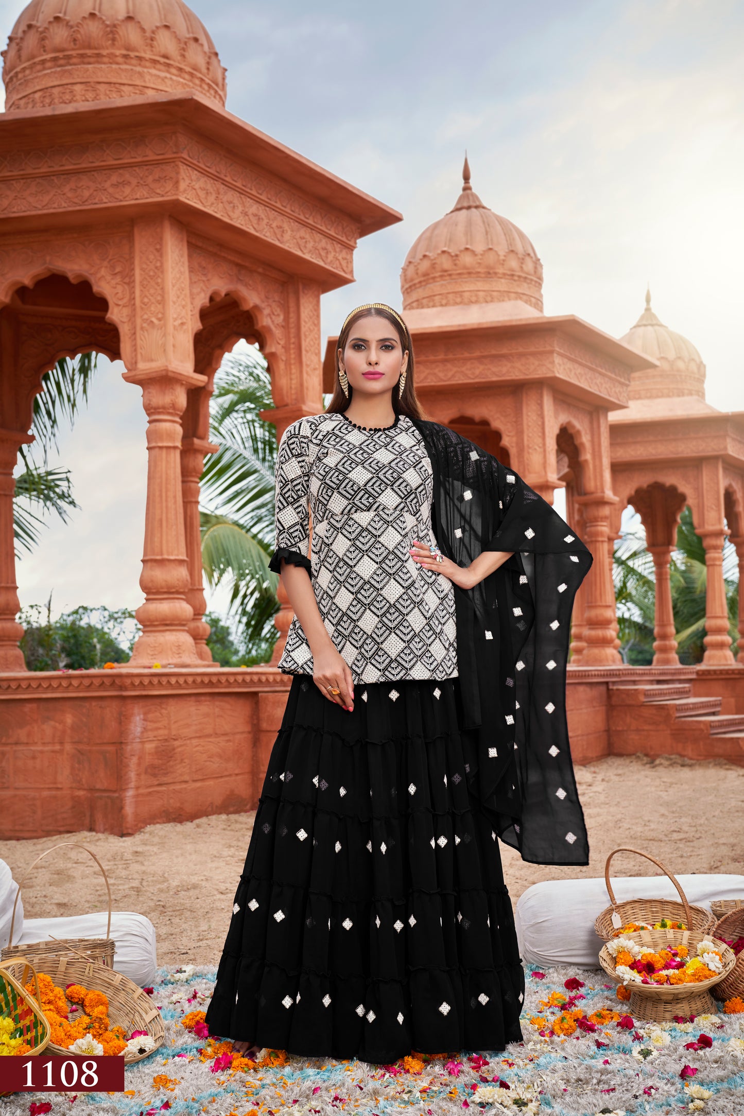 Noir Nights Black Sharara