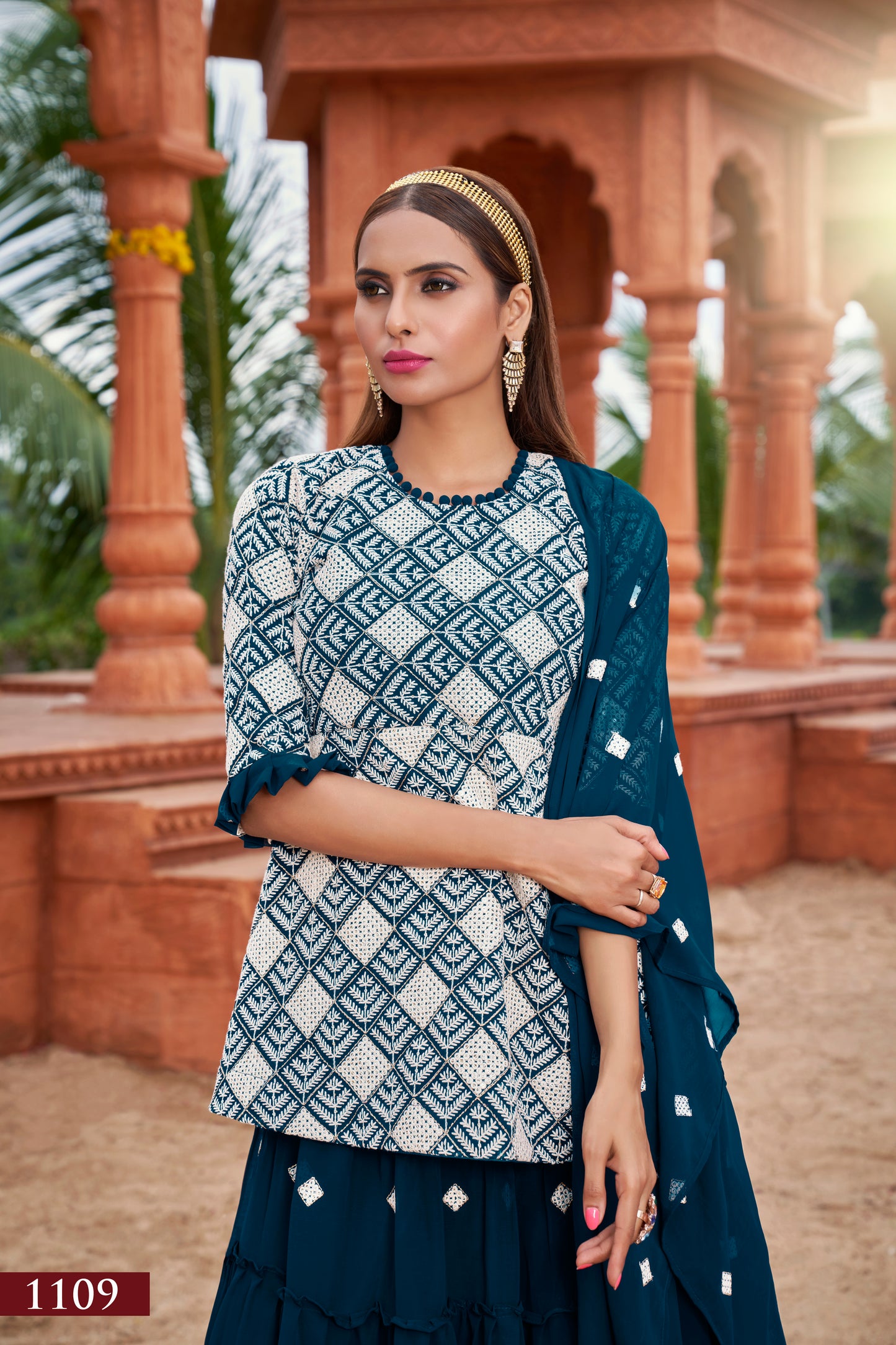 Sapphire Royale Sharara Set