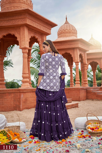 Violet Majesty Sharara Set