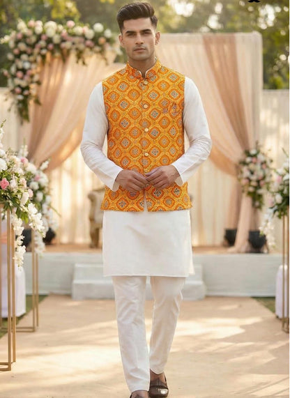 party wear Kurta Koti Pyjama set
