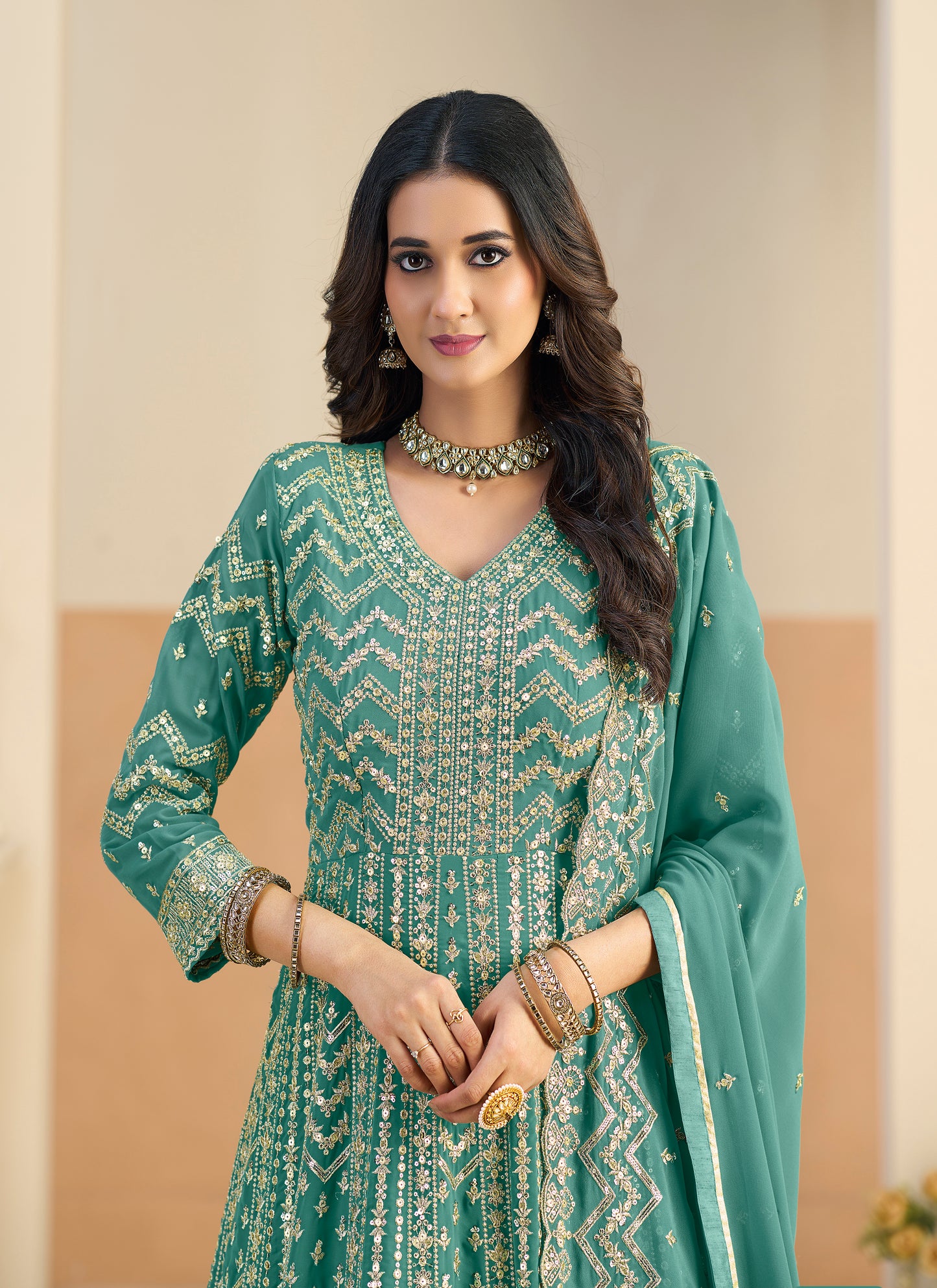 Georgette Havey Party wear gown