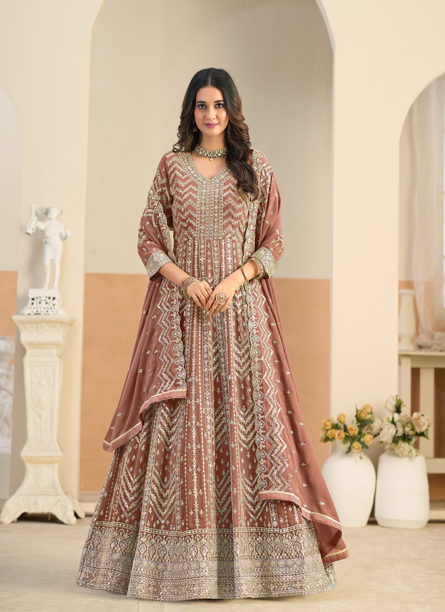 Georgette Havey Party wear gown