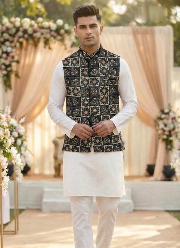 party wear Kurta Koti Pyjama set