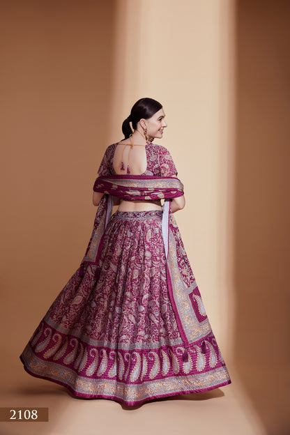 Rani Pink Paisley Wedding Lehenga Set