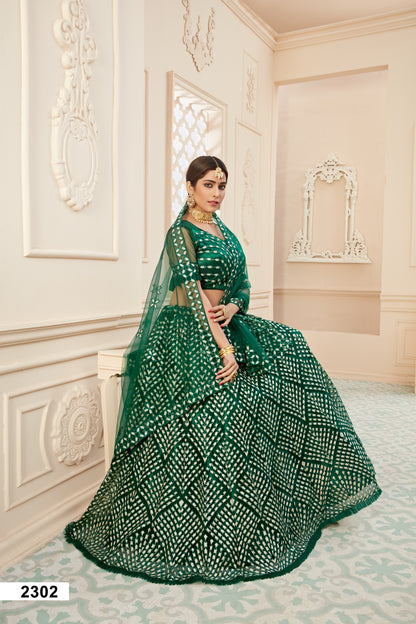 Premium Emerald Party Wear Lehenga Choli