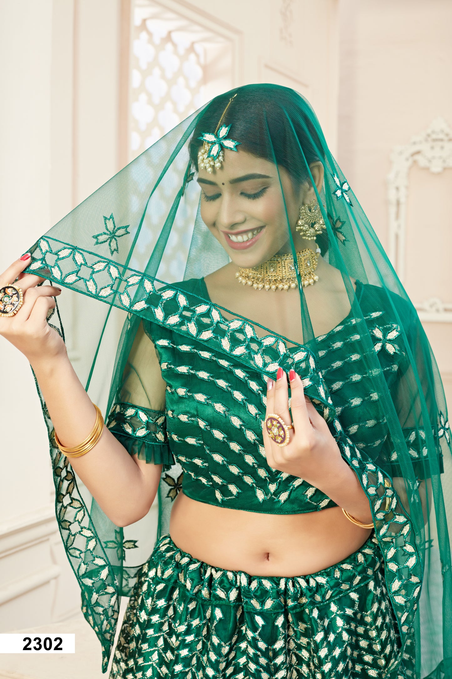 Premium Emerald Party Wear Lehenga Choli