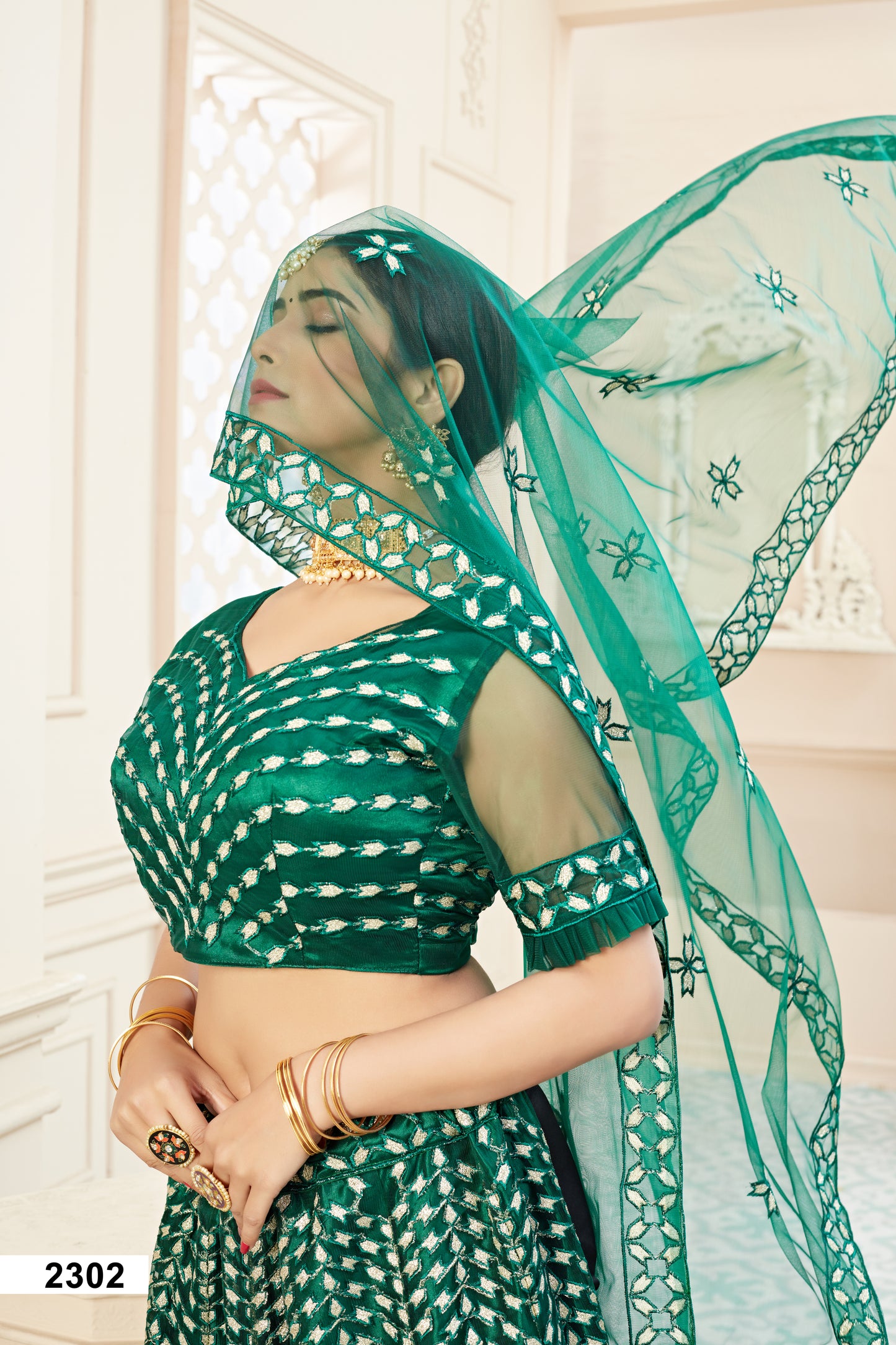 Premium Emerald Party Wear Lehenga Choli