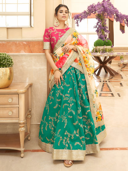 Sequins Work Art Silk Sangeet Wear Lehenga Choli