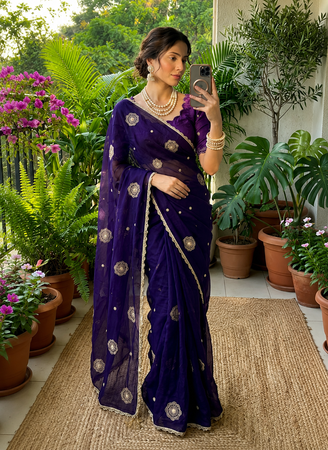 Lavender Queen Saree