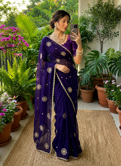 Lavender Queen Saree