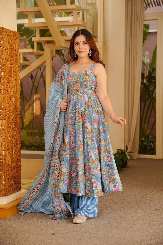 Noorani Magenta Festive Wear Set