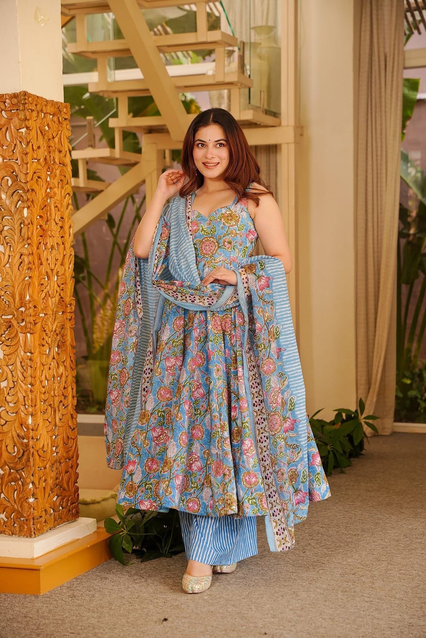 Noorani Magenta Festive Wear Set