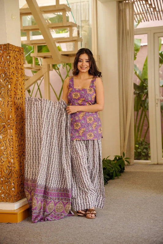Soft Beige Festive Wear Co-Ord Ethnic Set