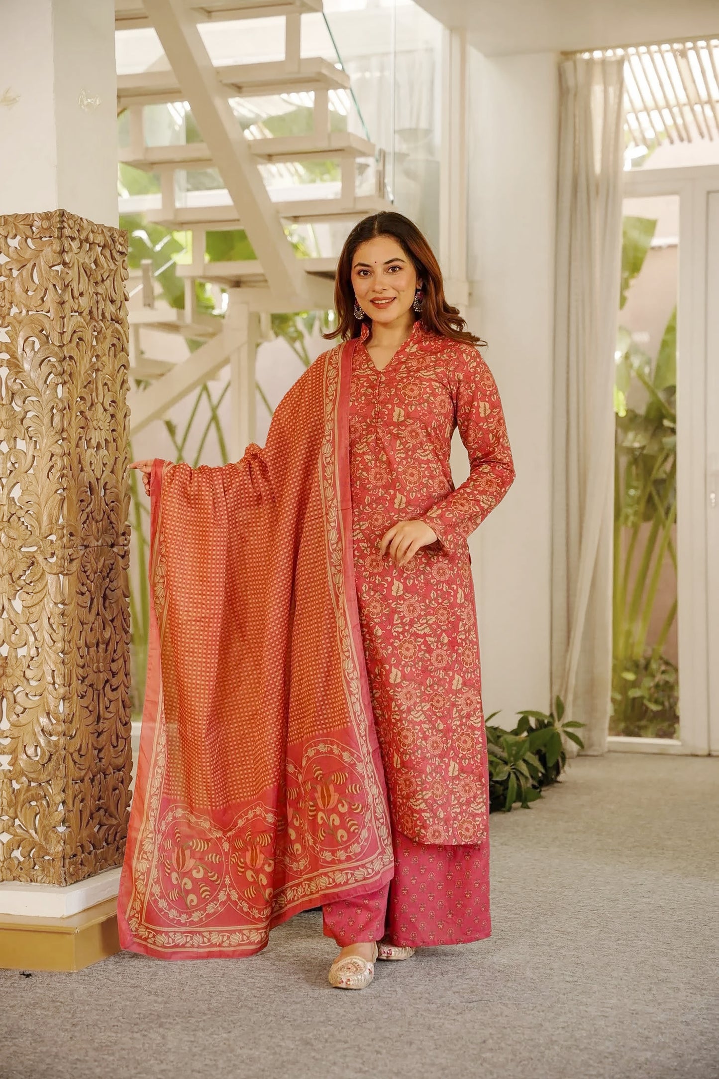 Floral Grace Kurta & Dupatta Set