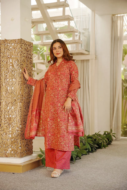 Floral Grace Kurta & Dupatta Set