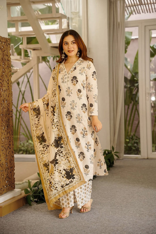 Sunset Bloom Traditional Suit Set