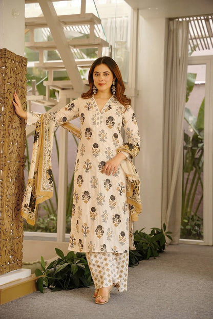 Sunset Bloom Traditional Suit Set