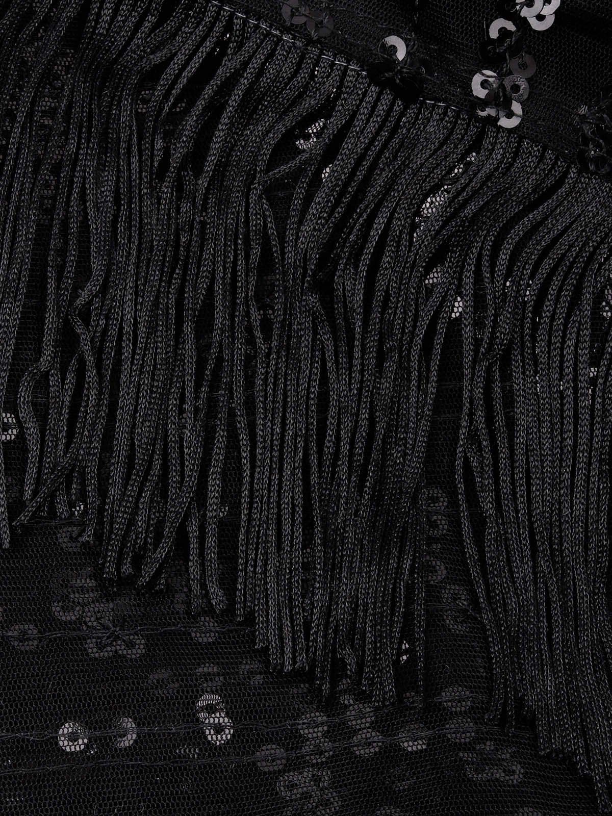 Black Net Sequin Party Wear Saree