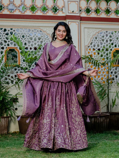 Rose Petal Embroidered Lehenga