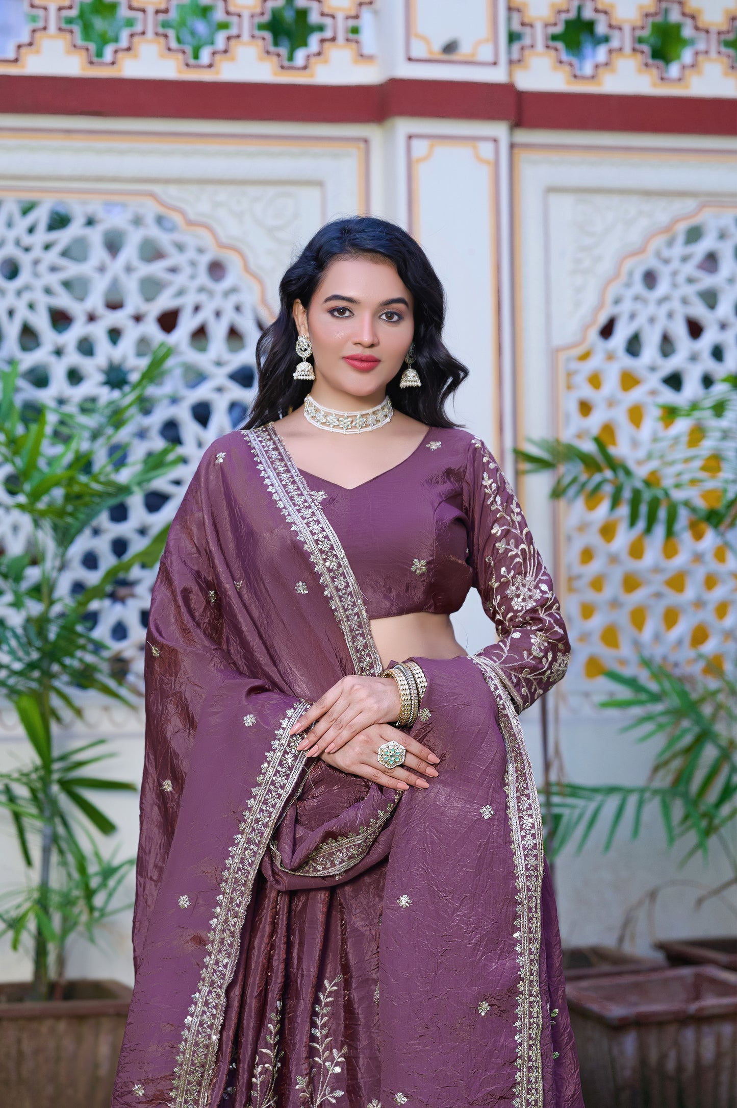 Rose Petal Embroidered Lehenga