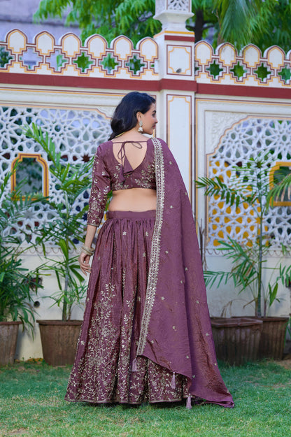 Rose Petal Embroidered Lehenga