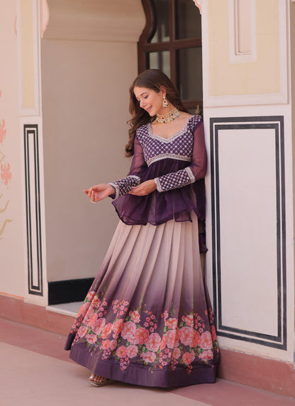 premium readymade lehenga choli collection Purple Colour