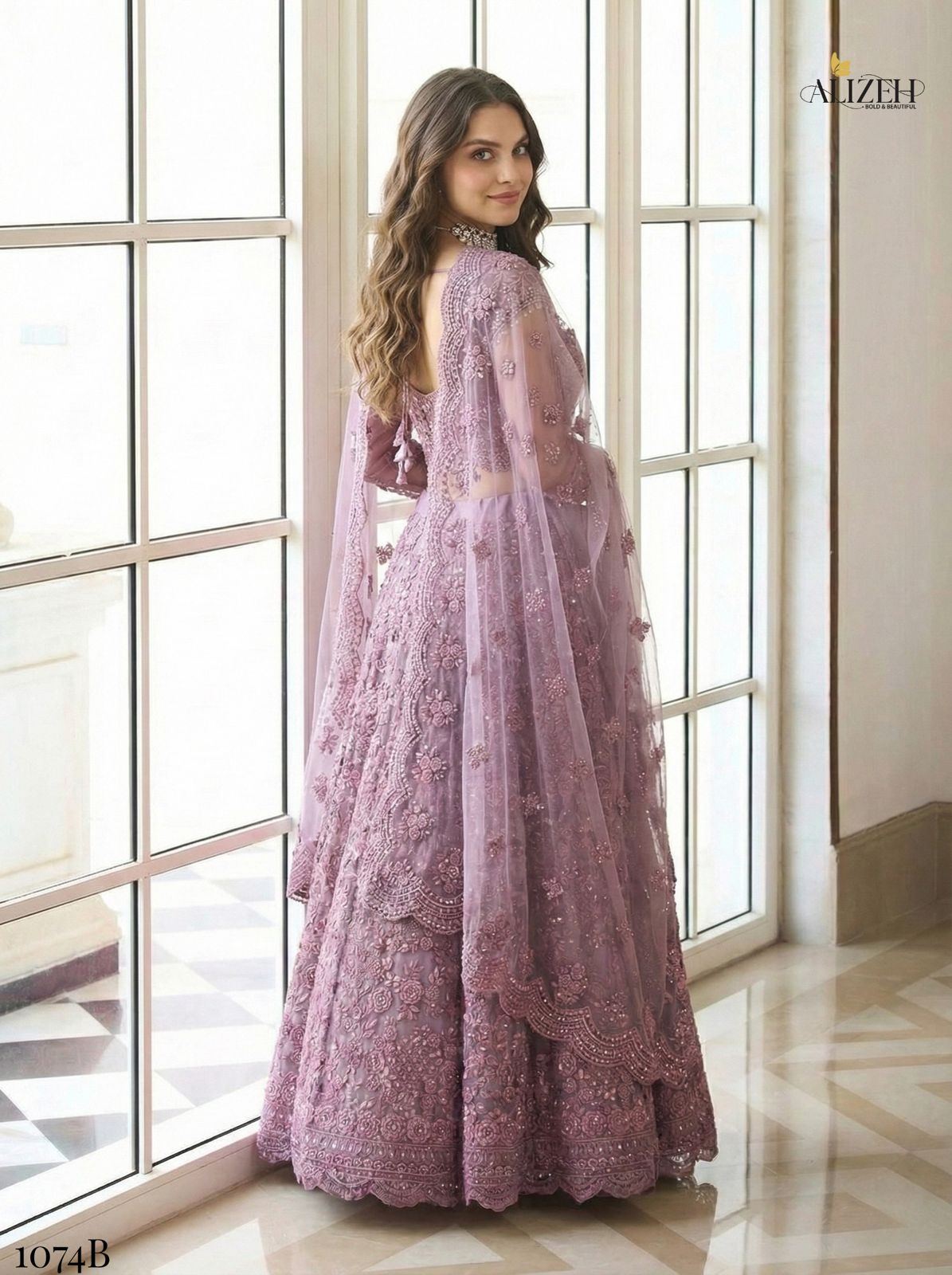 wine colour Butterfly Net Designer Lehenga Choli Collection