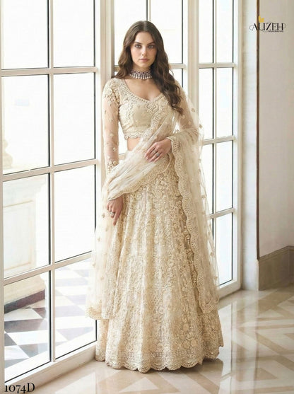 Bridal Heritage Colours Butterfly Net Designer Lehenga Choli
