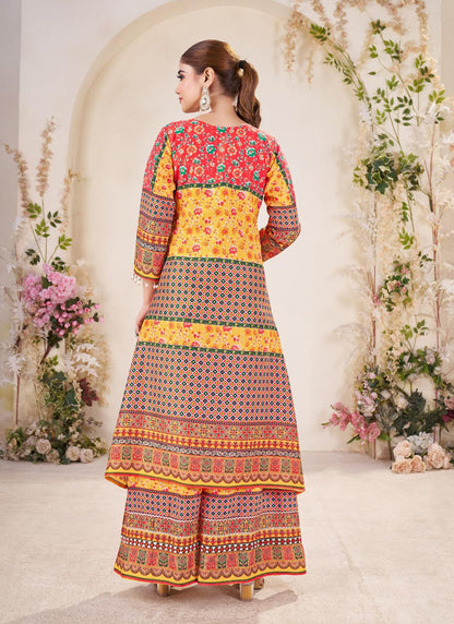 MOST VIRAL PAKISTANI SUIT WITH DUPATTA SET Multicolor