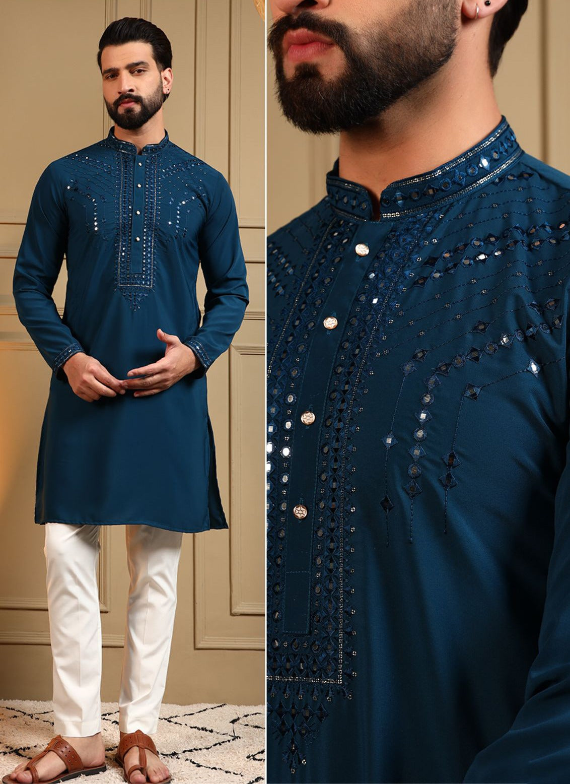 Armaani Lachko  with Heavy embroidery sequence work